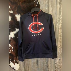 Chicago Bears Majestic brand size small pullover navy blue hoodie with graphic